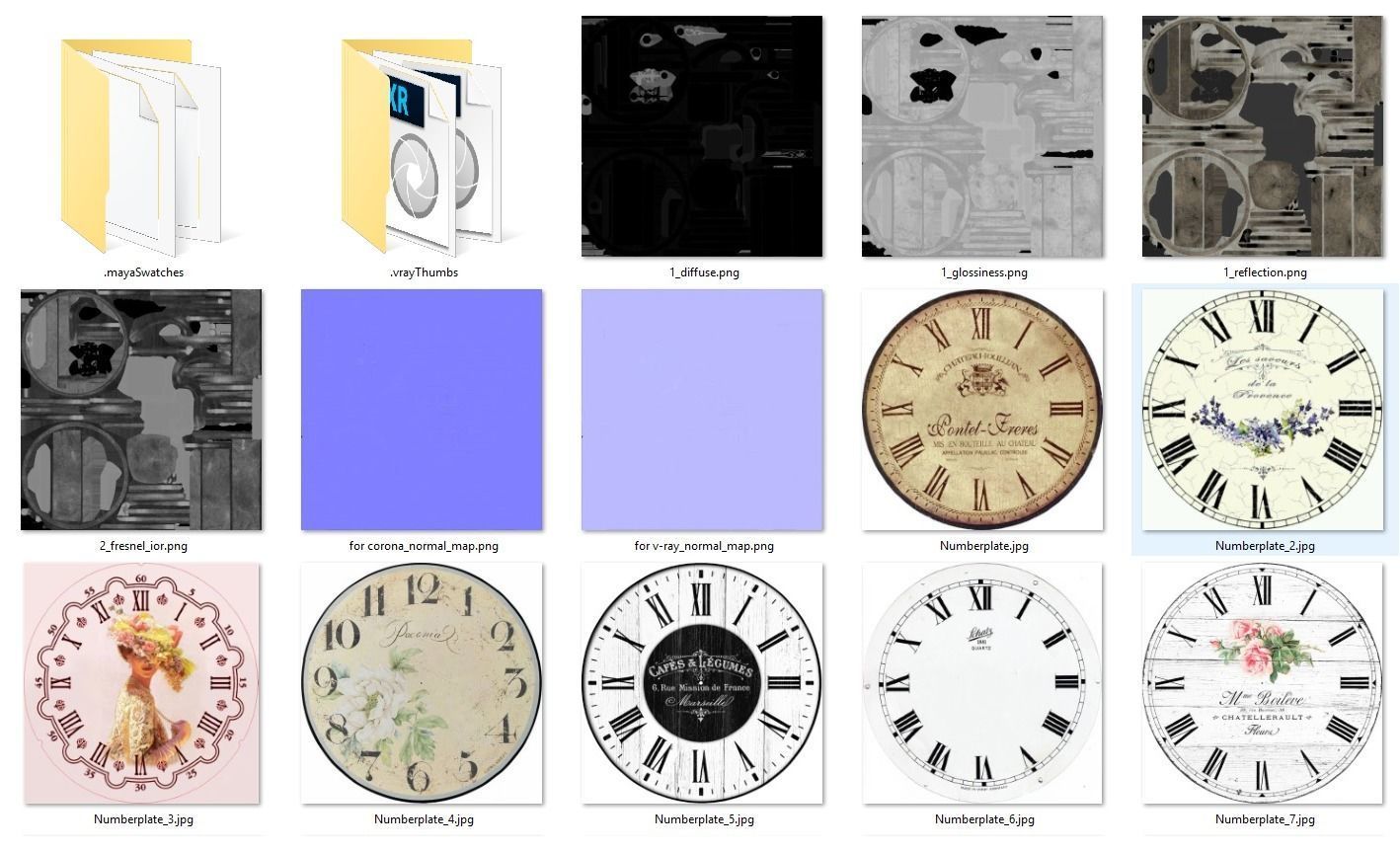 Vintage Clock 3D model_22