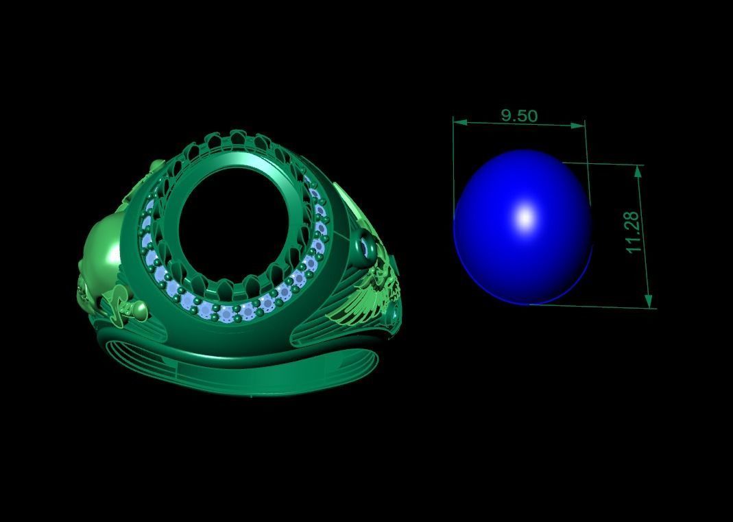 pirates ring 3D print model_8