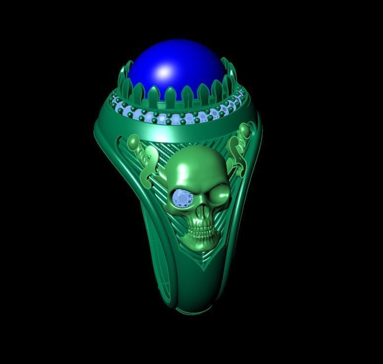 pirates ring 3D print model_5