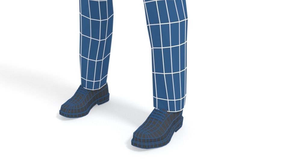 Low Poly Casual Man Low-poly 3D model_19