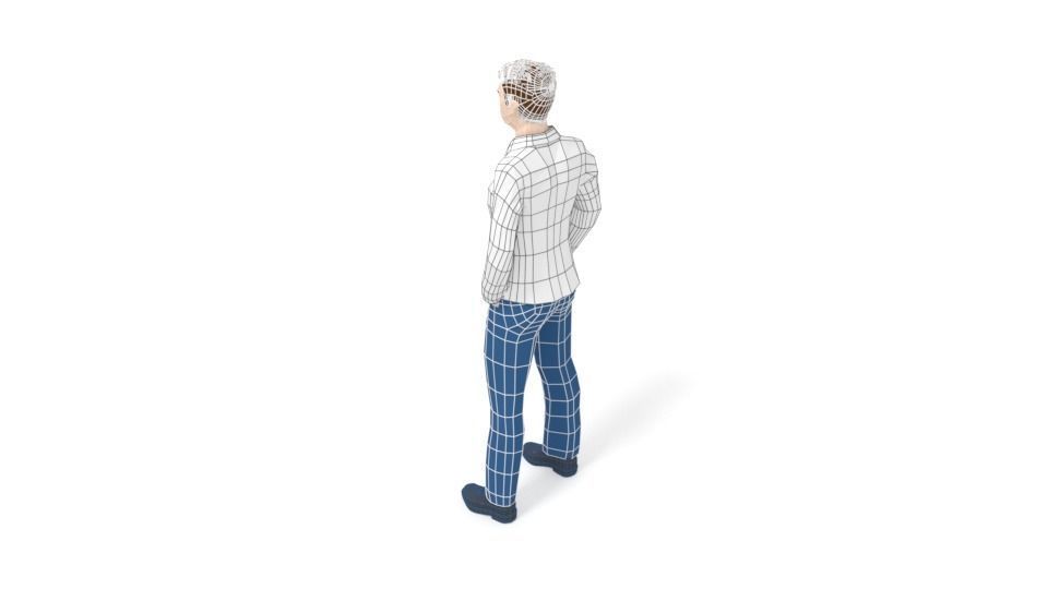 Low Poly Casual Man Low-poly 3D model_16