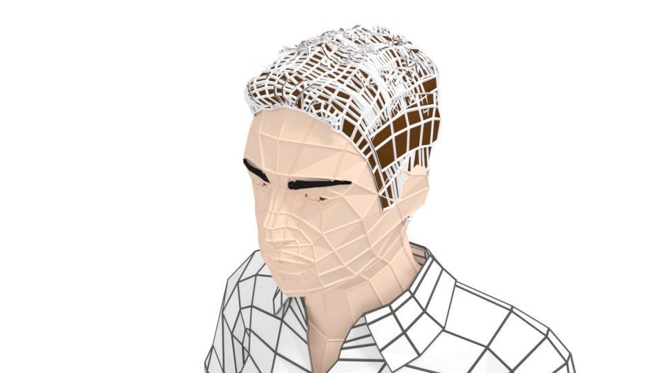 Low Poly Casual Man Low-poly 3D model_18