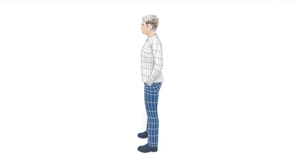 Low Poly Casual Man Low-poly 3D model_17