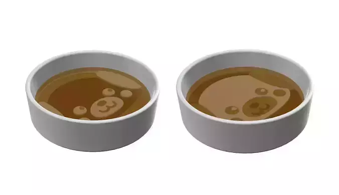 soy sause dish Two dishes set 3D print model