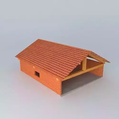 Stable brick house with roof