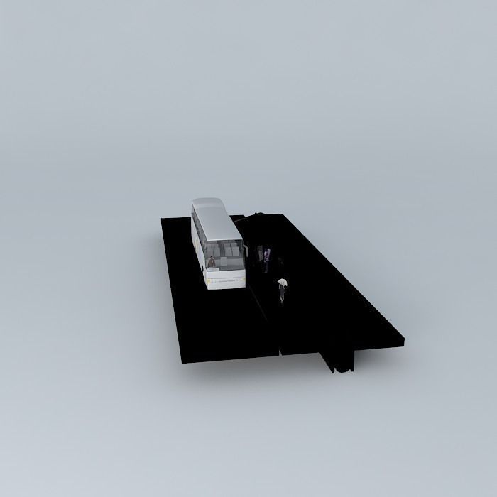 Bus Stop 3D model_2