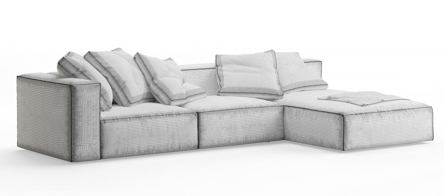 Nils Corner Sofa by Lighe Roset 3D model_4