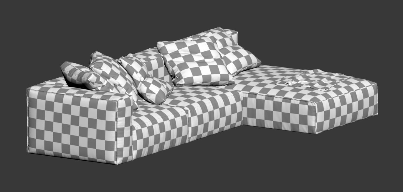 Nils Corner Sofa by Lighe Roset 3D model_6