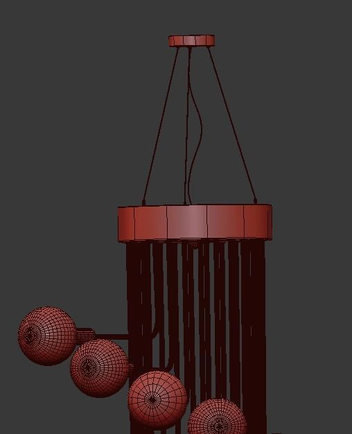 Modern Loft Industrial Chandelier Light 3D model_2