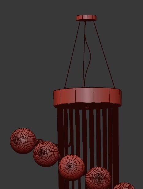 Modern Loft Industrial Chandelier Light 3D model_5