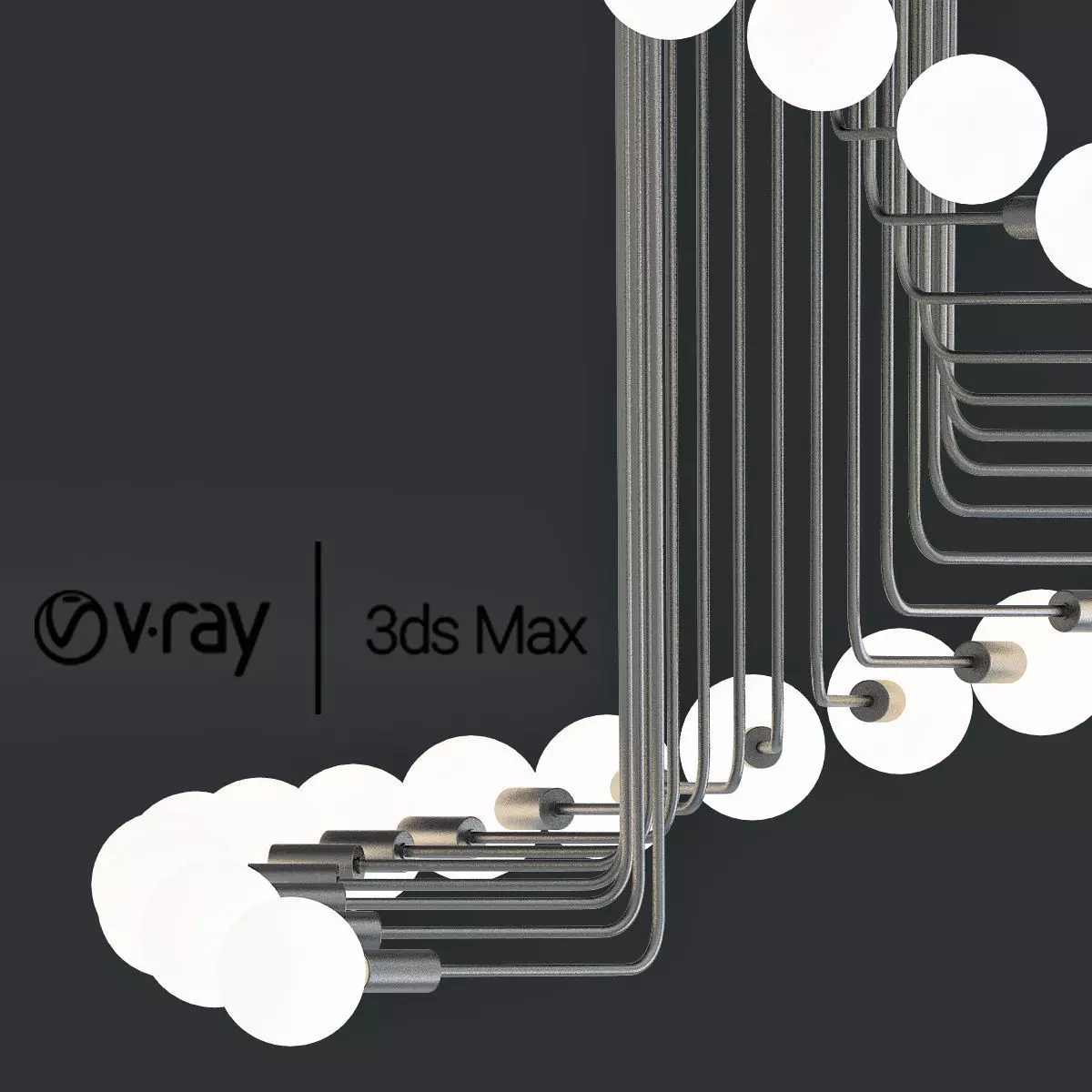 Modern Loft Industrial Chandelier Light 3D model_0