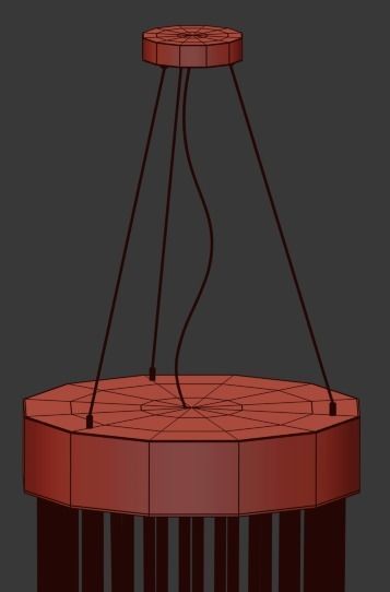 Modern Loft Industrial Chandelier Light 3D model_6