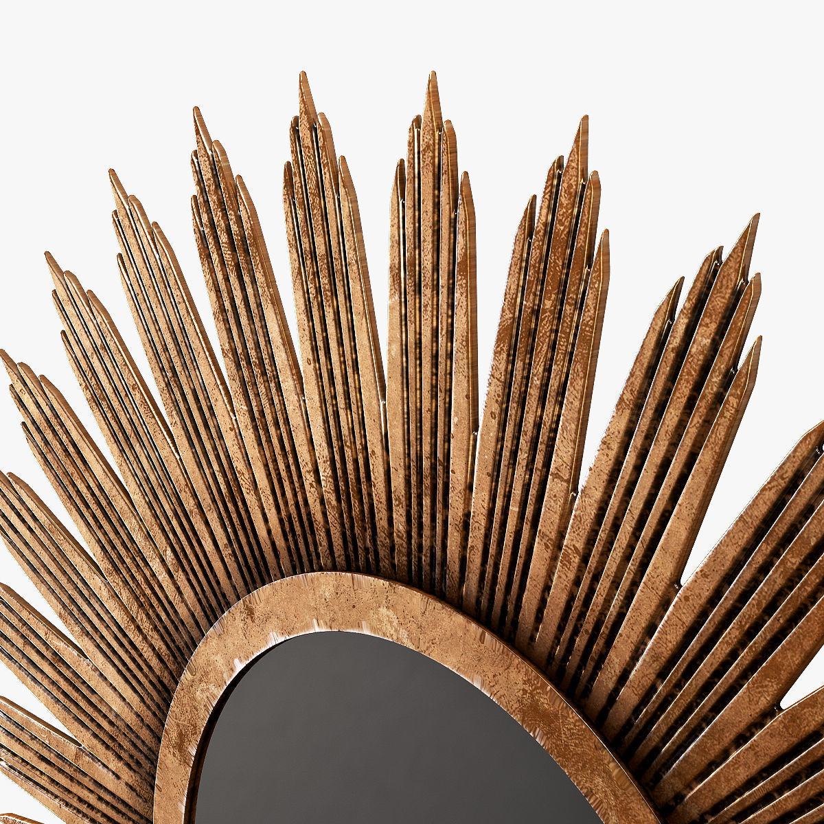 Surya hopkins aged gold decorative mirror 3D model_2