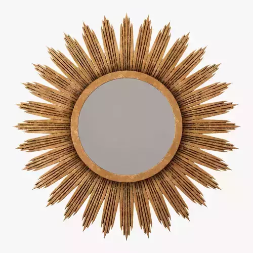 Surya hopkins aged gold decorative mirror 3D model