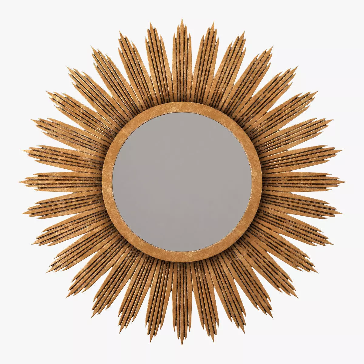 Surya hopkins aged gold decorative mirror 3D model_0
