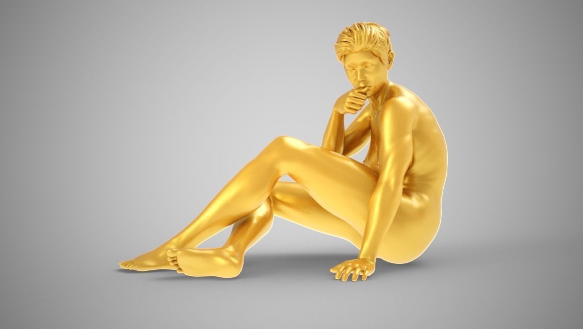 Woman in Silence 3D print model_10
