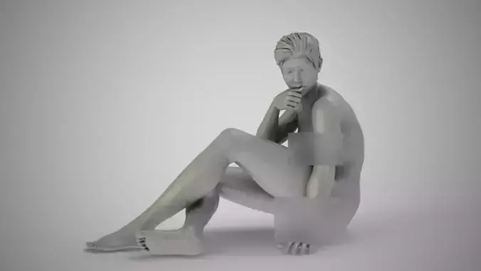 Woman in Silence 3D print model