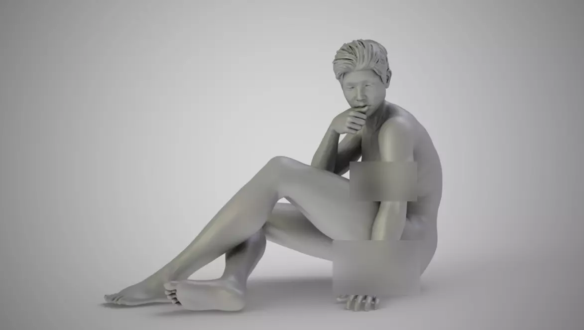 Woman in Silence 3D print model_0