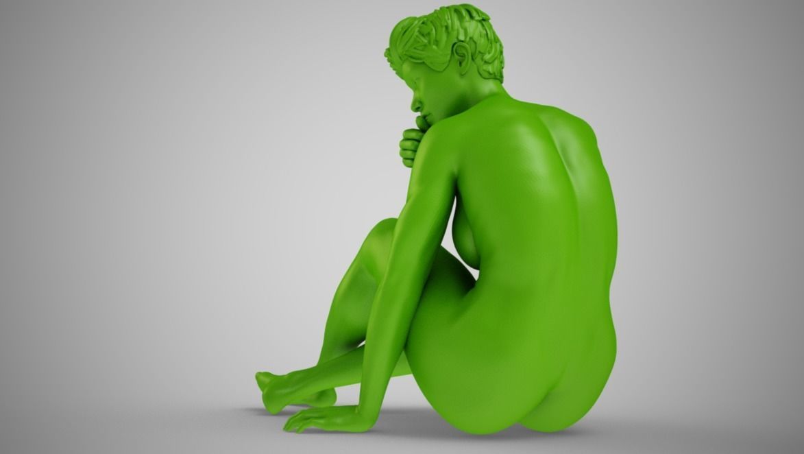 Woman in Silence 3D print model_6