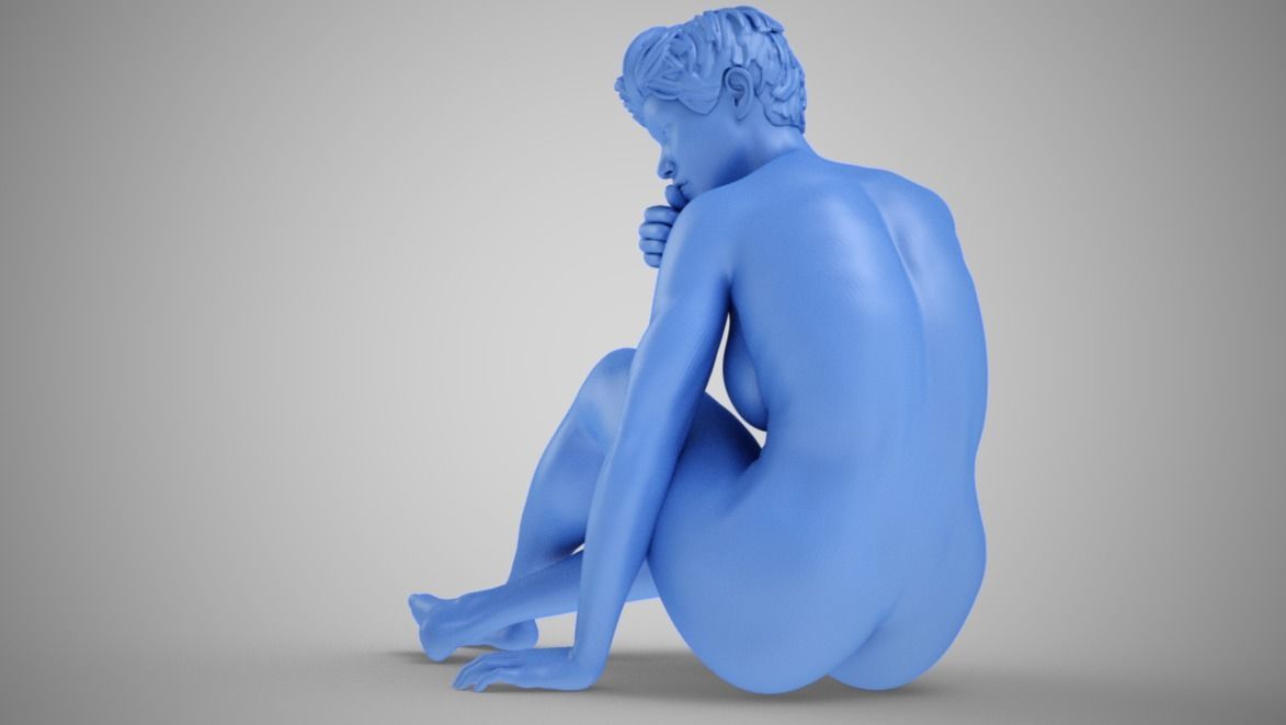 Woman in Silence 3D print model_8