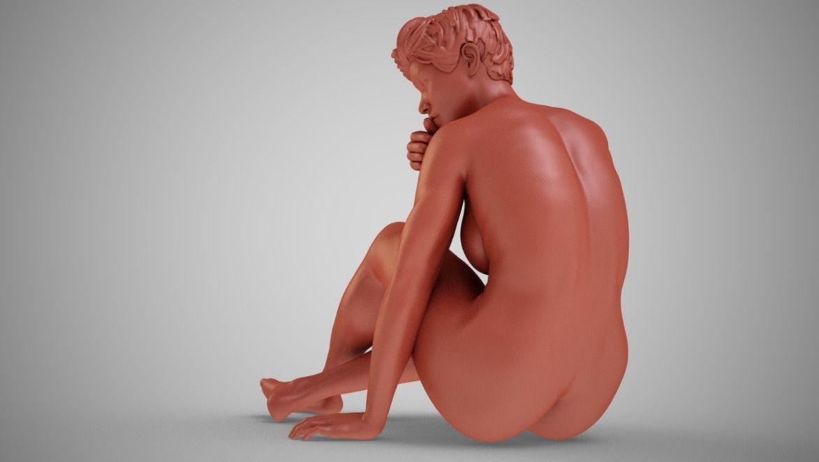Woman in Silence 3D print model_7