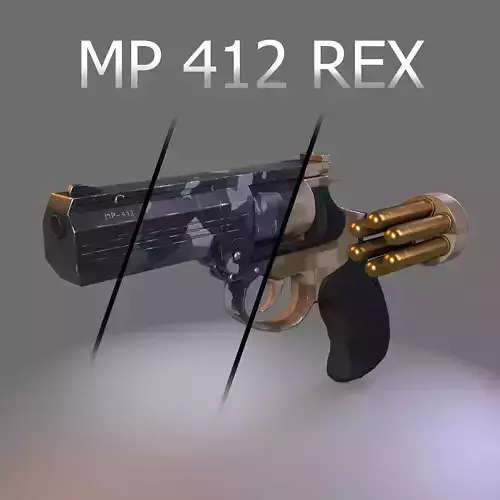MP 412 REX Low-poly 3D model