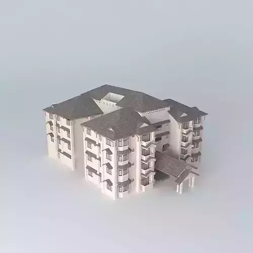 Quarters apartment building 3D model