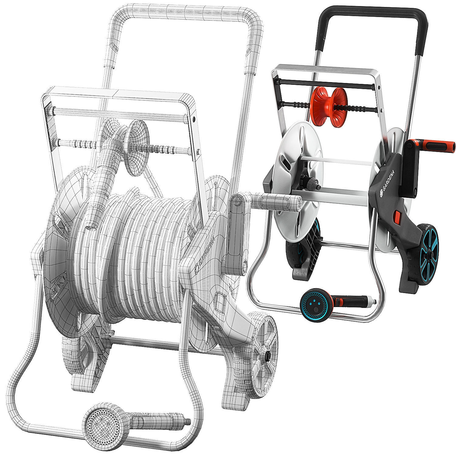 AquaRoll Easy Metal Set by Gardena 3D model_2