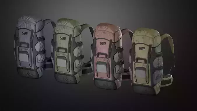 Backpack 03 Low-poly 3D model