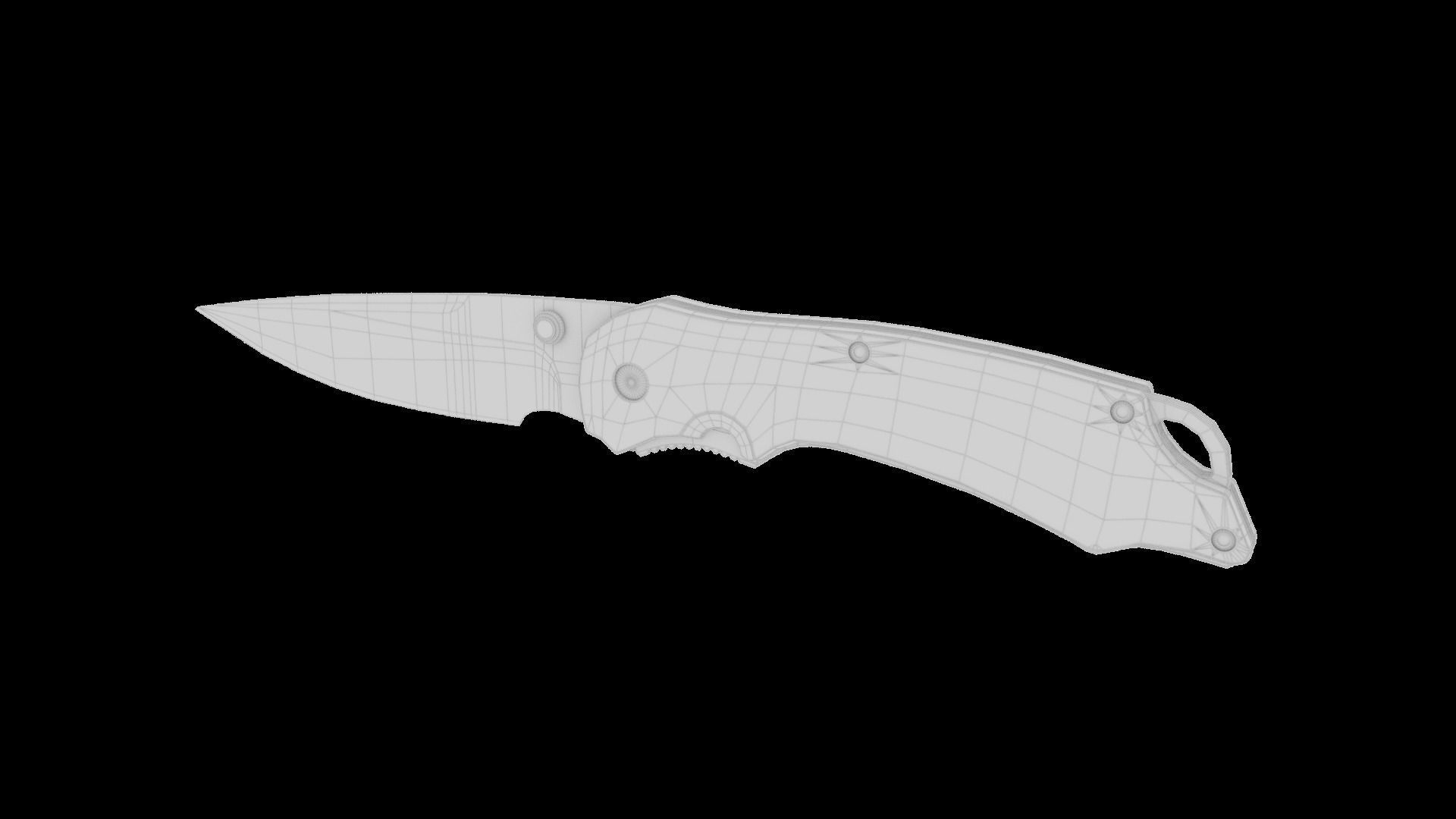 Pocket Knife Low-poly 3D model_4
