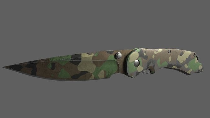 Pocket Knife Low-poly 3D model