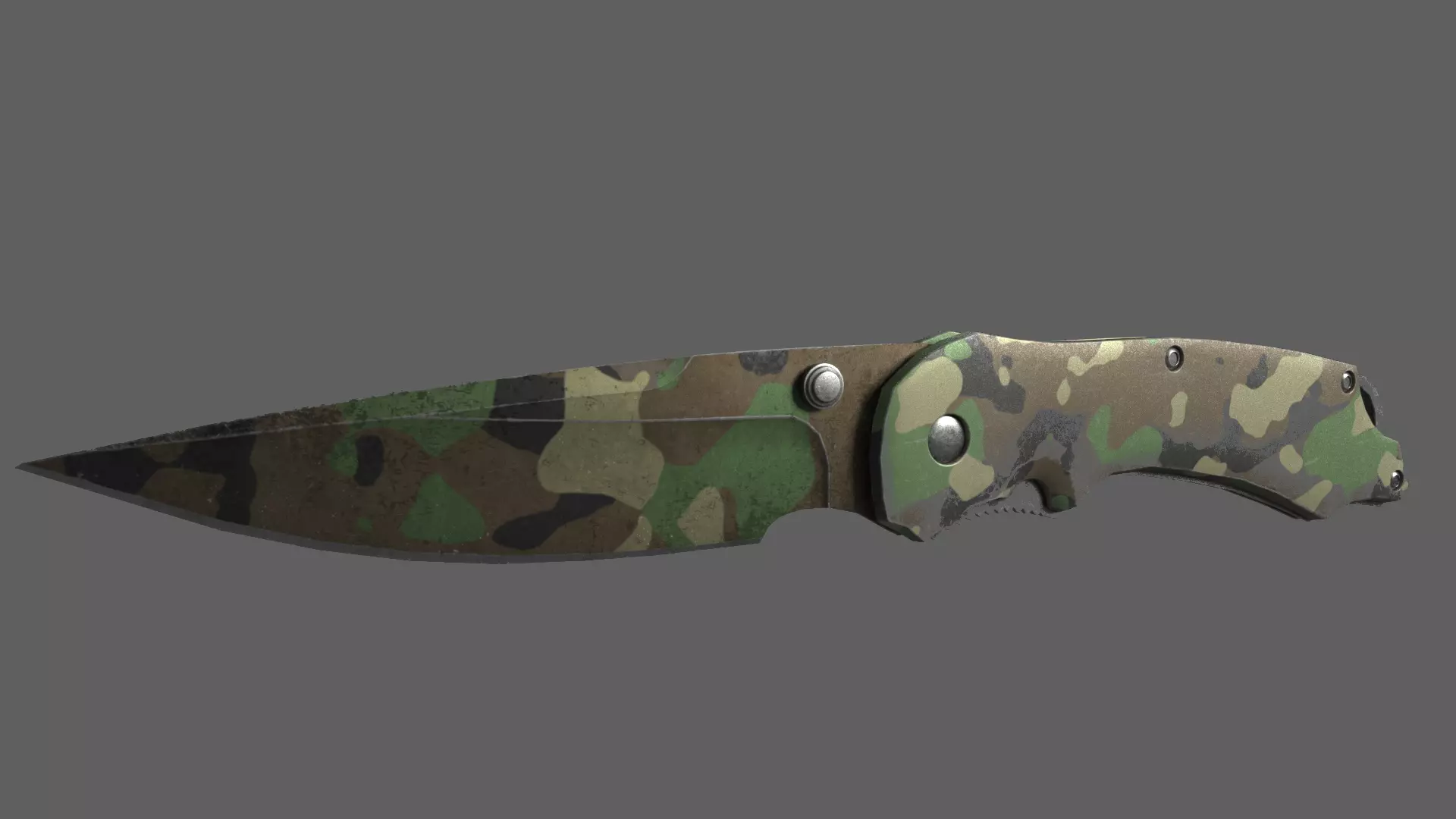 Pocket Knife Low-poly 3D model_0