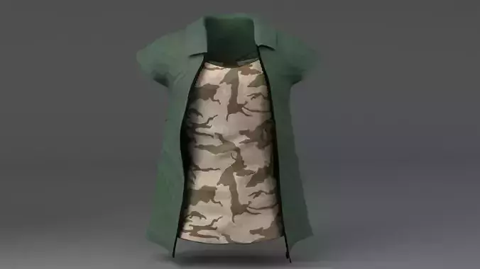 Clothing Set 4 camouflage dress on mannequin