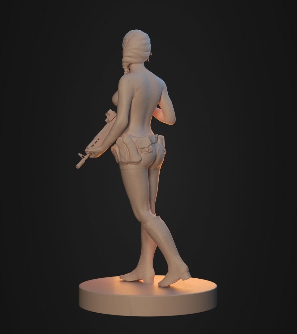 Gun Girl 3D print model_16