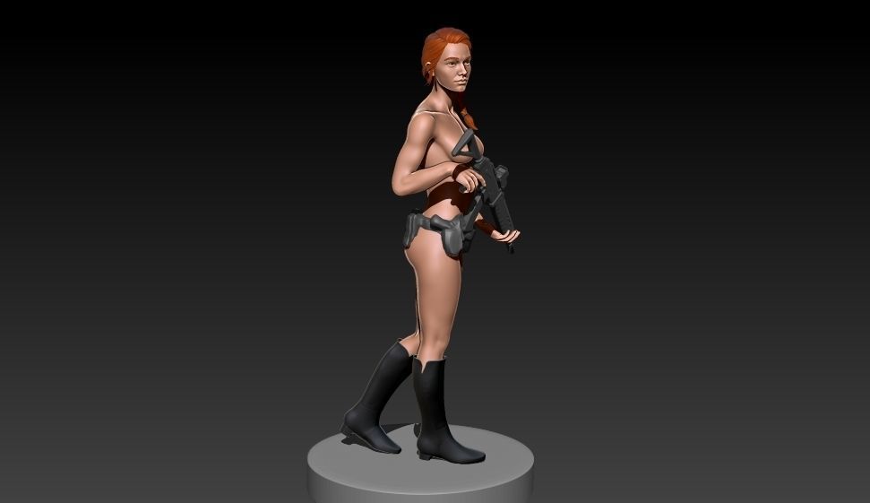 Gun Girl 3D print model_31