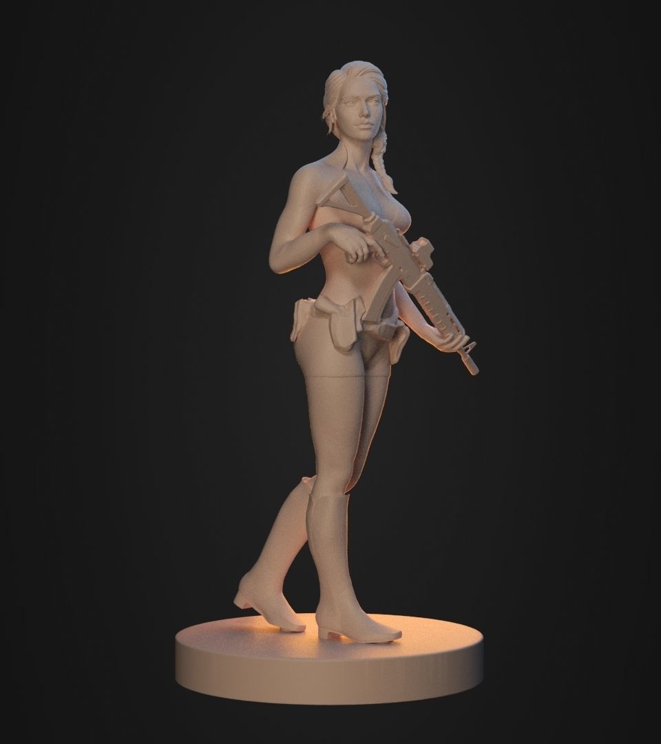 Gun Girl 3D print model_27