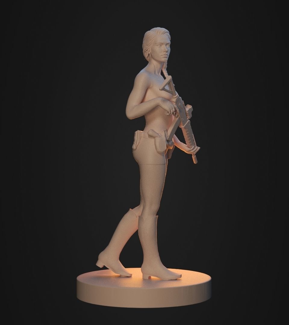 Gun Girl 3D print model_25