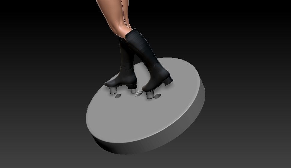 Gun Girl 3D print model_29