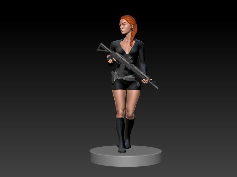 Gun Girl 3D print model_1
