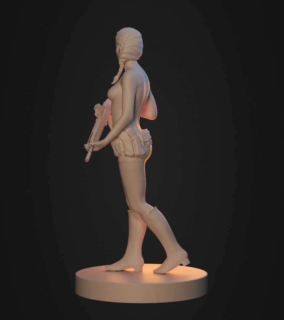 Gun Girl 3D print model_13