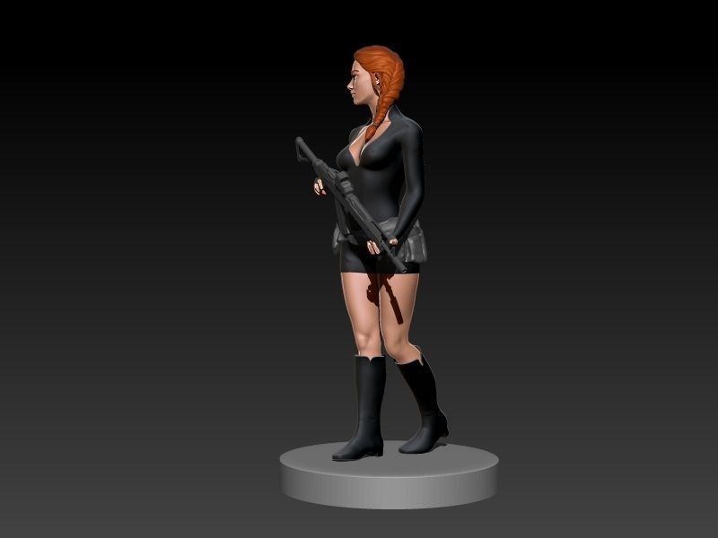 Gun Girl 3D print model_2