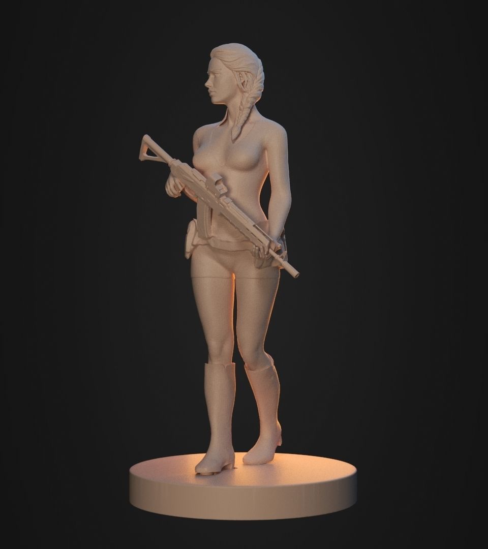 Gun Girl 3D print model_20