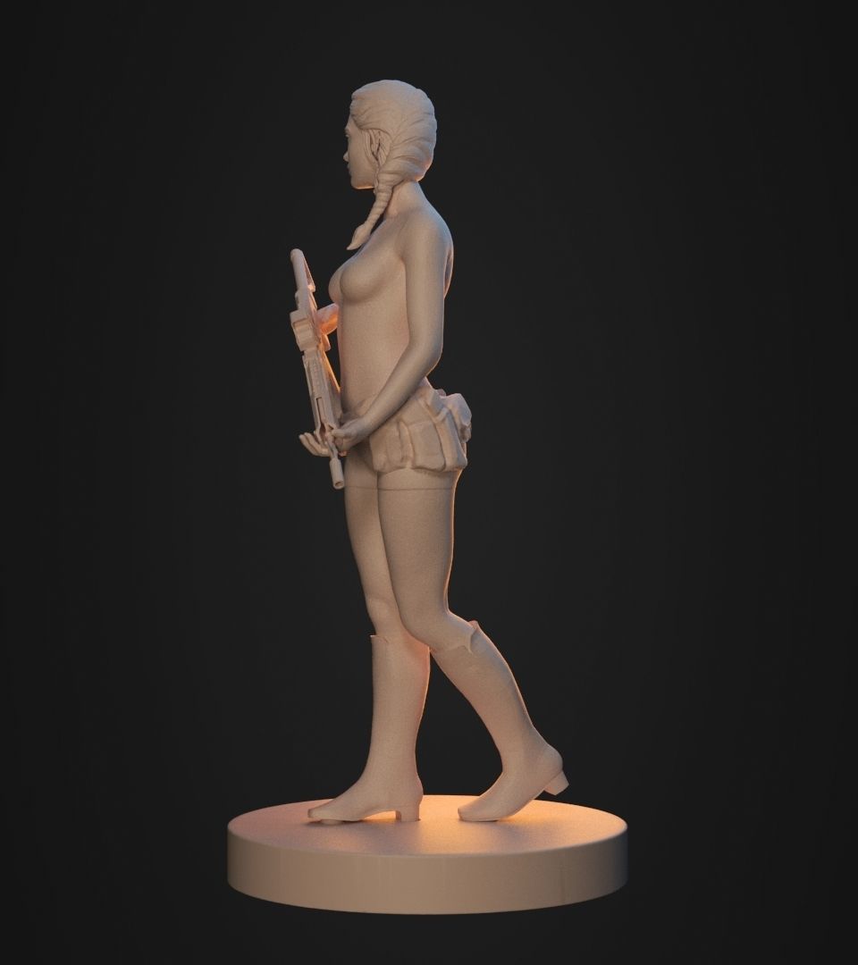Gun Girl 3D print model_14