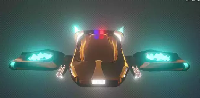 Spaceship Police Car 3D model