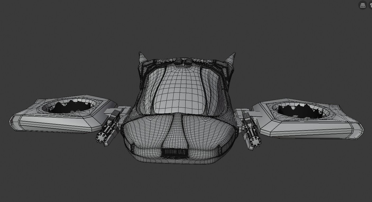 Spaceship Police Car 3D model_2