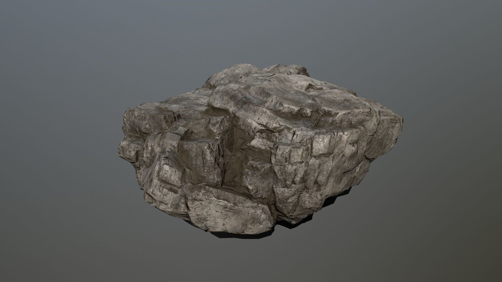 cliff rocks set Low-poly 3D model_21