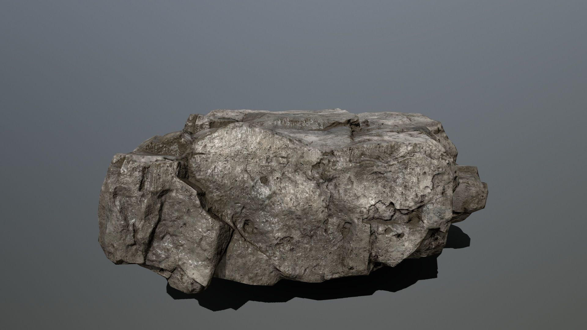 cliff rocks set Low-poly 3D model_14