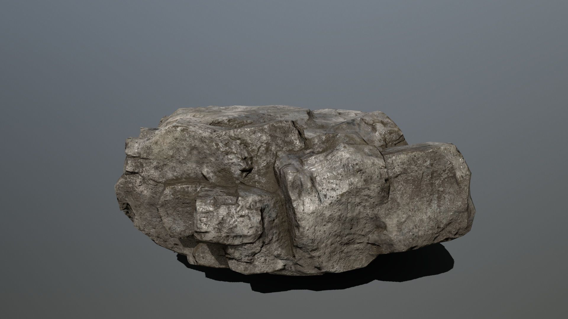 cliff rocks set Low-poly 3D model_15