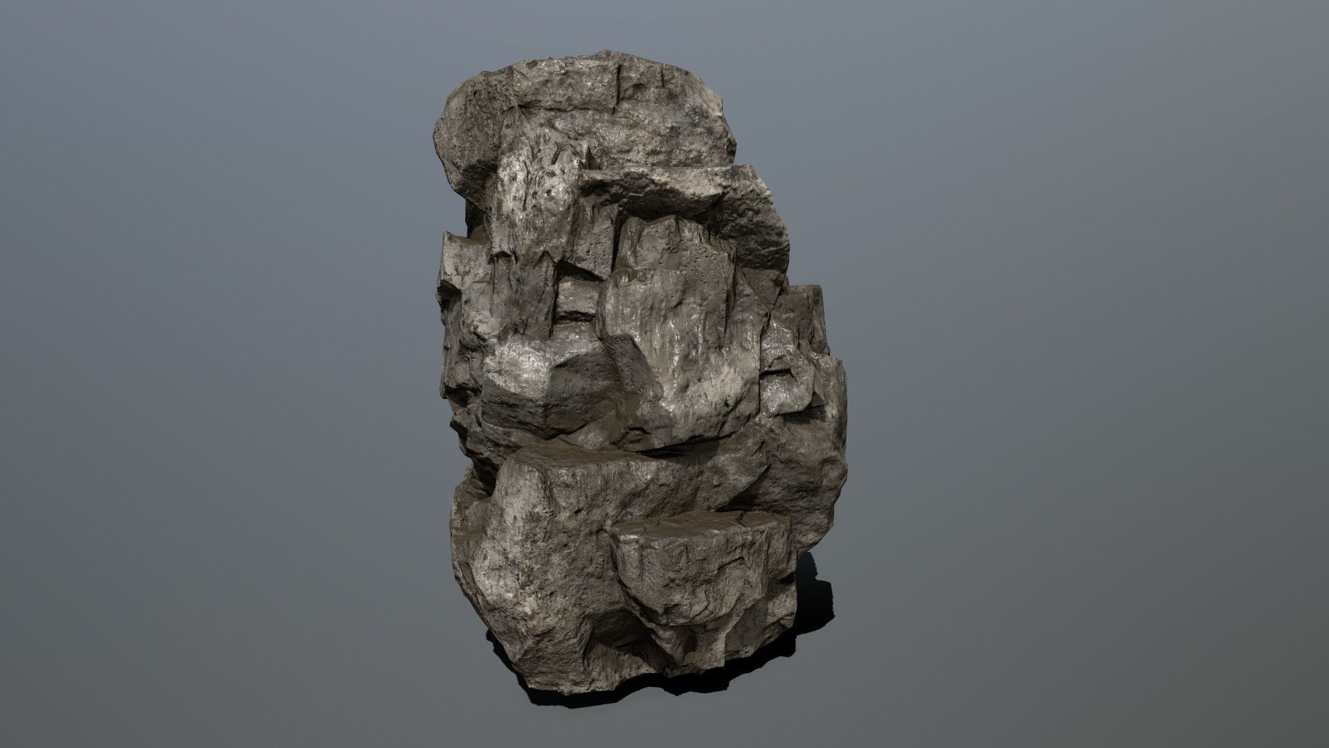 cliff rocks set Low-poly 3D model_11