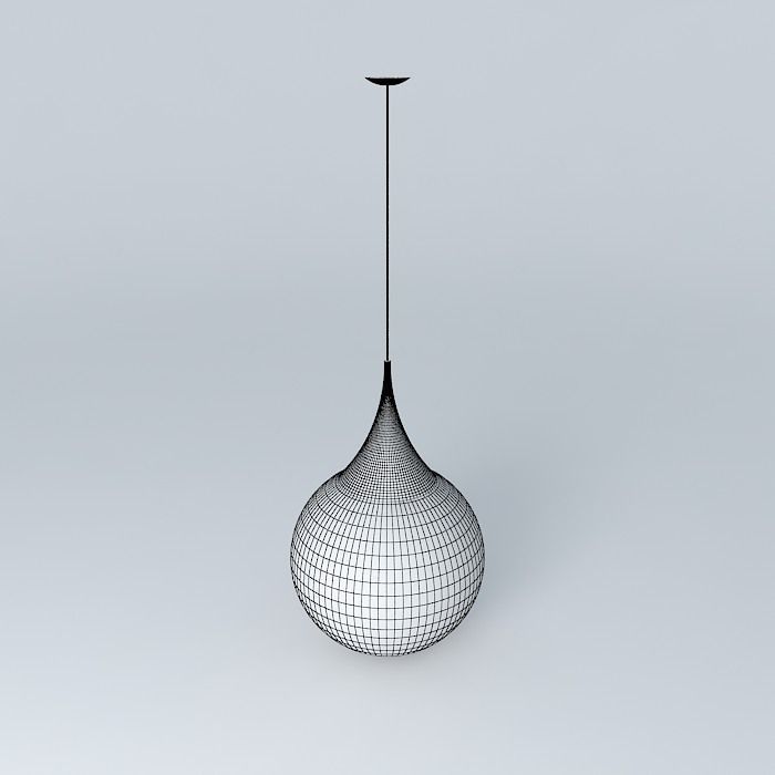 Pendant lamp ball cone Free 3D model_4